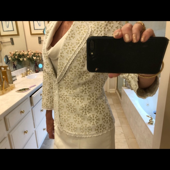 Alex Marie blazer/jacket, size 10, white and taupe, darling!  Great Condition! - Picture 4 of 8